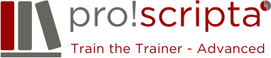 Logo pro!scripta Train the Trainer